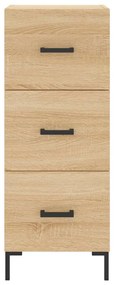 vidaXL Μπουφές Sonoma δρυς 34,5 x 34 x 180 εκ. από Επεξεργασμένο Ξύλο