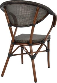 ΠΟΛΥΘΡΟΝΑ ΑΛΟΥΜΙΝΙΟΥ CLAY BAMBOO LOOK ΚΑΦΕ ΜΕ TEXTLINE HM5025 60,5x59x81Υ