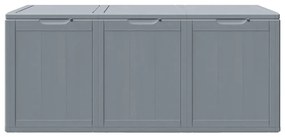 vidaXL Μπαούλο Αποθήκευσης Κήπου Γκρι 270 Λίτρα Όψη ξύλου από PP