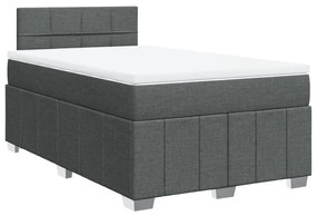 ΚΡΕΒΑΤΙ BOXSPRING ΜΕ ΣΤΡΩΜΑ ΣΚΟΥΡΟ ΓΚΡΙ 120X190 ΕΚ ΥΦΑΣΜΑΤΙΝΟ 3289308