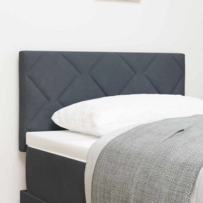 vidaXL LED κεφαλάρι Σκούρο Γκρι 80 cm Βελούδο