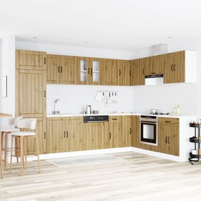 vidaXL Βάση νιπτήρα Lucca 2 τμχ. Artisan Oak Επεξεργασμένο ξύλο