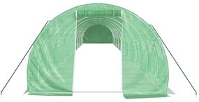 Θερμοκήπιο Πράσινο 54 μ² 18 x 3 x 2 μ. με Ατσάλινο Πλαίσιο - Πράσινο