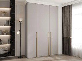 Ντουλάπα Como III 160 Τρίφυλλη-Cashmere - Χρυσό