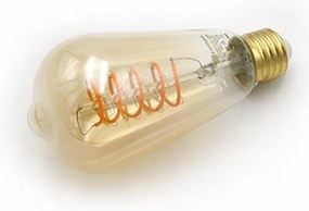 Adeleq LED Λάμπα COG Spiral Αβοκάντο ST64 Ε27 6W Ντιμαριζόμενο Μελί 1800Κ 13-2764960019