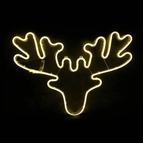 "REINDEER HEAD" 300 NEON LED 3m NEON DOUBLE SMD ΦΩΤ., WW ΣΤΑΘ., IP44, 60.5X42CM, 1.5m ΚΑΛ. ACA X083001414