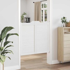 vidaXL Πόρτες Swing 2 pcs Λευκό Μασίφ Ξύλο Πεύκου