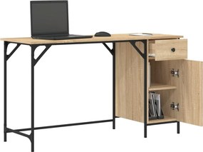vidaXL Γραφείο Υπολογιστή Sonoma Δρυς 131x48x75 εκ. Επεξεργασμένο Ξύλο