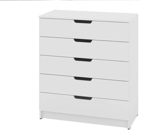 Ξύλινη Συρταριέρα Κ-5 Εκο Λευκή 80x38x90