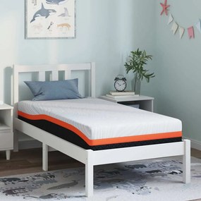 vidaXL Στρώμα Λευκό και Μαύρο 80 x 160 cm Ζακάρ ύφασμα