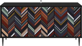 vidaXL Ντουλάπι TV OMMEN 102 x 33 x 51 εκ Μαύρη Δρυς