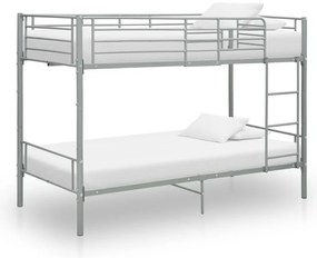 vidaXL Κουκέτα Γκρι 90 x 200 εκ. Μεταλλική