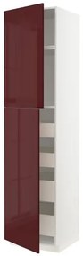 METOD/MAXIMERA ψηλό ντουλάπι με 2 πόρτες/4 συρτάρια, 60x60x240 cm 894.660.81