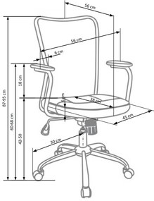 ANDY chair color: grey/blue DIOMMI V-CH-ANDY-FOT-NIEBIESKI