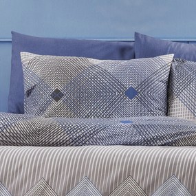 Μαξιλαροθήκη (50x70) Dimcol Καλλιρόη 604 Grey-Blue