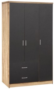 Wardrobe 3 Doors with 2 drawers  Sonama 89.2x42x181cm