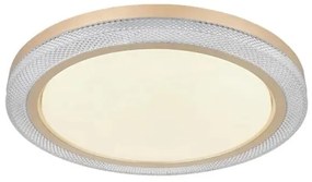 Πλαφονιέρα Φωτιστικό Οροφής LED RGB 20W/5W Λευκό-Χρυσό Bolly 41372-24 Globo Lighting-41372-24-Λευκό-Χρυσό 41372-24