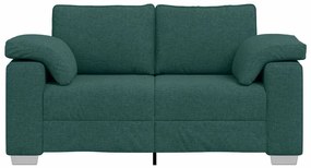 vidaXL Καναπές με μαξιλάρι Σκούρο Πράσινο 160 x 77 x 82 εκ ύφασμα