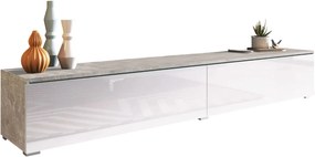 Έπιπλο τηλεόρασης  Lowboard D 180-Γκρι - Λευκό