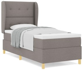 vidaXL Κρεβάτι Box Spring με Στρώμα Ταπέτο 90x200 εκ. Υφάσμα