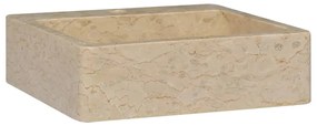vidaXL Νιπτήρας Κρεμ 40 x 40 x 12 εκ. Μαρμάρινος