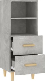 vidaXL Ντουλάπι Γκρι Σκυροδέματος 34,5x34x90 εκ. Επεξεργασμένο Ξύλο