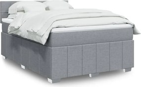 vidaXL Κρεβάτι Boxspring με Στρώμα Αν. Πράσινο 160x200εκ Υφασμάτινο