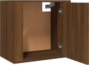 vidaXL Κομοδίνο Επιτοίχιο Καφέ Δρυς 50x30x47 εκ.
