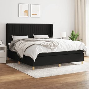 ΚΡΕΒΑΤΙ BOXSPRING ΜΕ ΣΤΡΩΜΑ ΜΑΥΡΟ 180X200 ΕΚ. ΥΦΑΣΜΑΤΙΝΟ 3128703