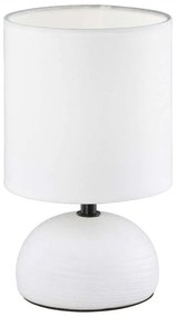 Φωτιστικό Επιτραπέζιο Luci R50351001 1xE14 40W Φ14cm 23cm White RL Lighting Ceramic,Fabric