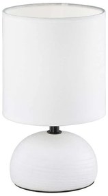 Φωτιστικό Επιτραπέζιο Luci R50351001 1xE14 40W Φ14cm 23cm White RL Lighting Κεραμικό,Ύφασμα