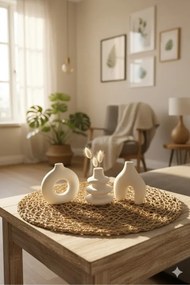 Stewehome Σετ βάζων τριών τεμαχίων μποέμ στυλ Λευκό