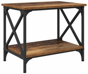 vidaXL Τραπεζάκι Πλευράς Παλιό ξύλο 55 x 38 x 45 εκ Επεξεργασμένο ξύλο