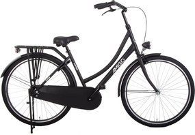 Cotton omafiets 28 Inch 50 cm Women Coaster Brake Matte blackAMIGO