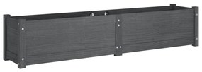 vidaXL Ζαρντινιέρες Υπερυψωμ. 2 τεμ. Γκρι 150x31x31εκ. από Μασίφ Πεύκο