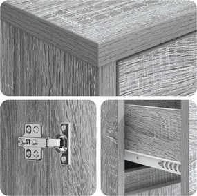 vidaXL Ντουλάπι Μπάνιου Γκρι Sonoma 30 x 33 x 190 εκ.