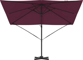 vidaXL Ρώμη Ομπρέλα Κόκκινο 286 x 284 x 265 εκ