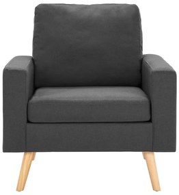 vidaXL 2 Piece Living Room Set Dark Gray Fabric