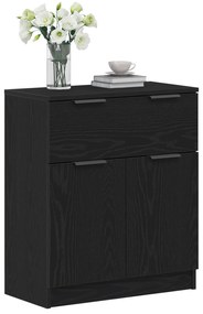 vidaXL Μαύρο Οξιά Κονσόλα 60x30x70 εκ Επεξεργασμένο Ξύλο