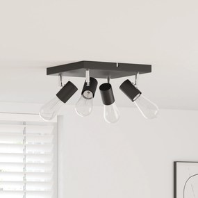 vidaXL Φωτιστικό οροφής 4 Way Adjustable Μαύρο E27
