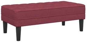 vidaXL παγκάκι Μπορντό 113 x 57 x 39 εκ. ύφασμα