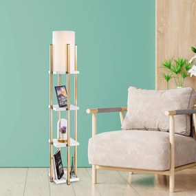 Floor Lamp 7119 - White, Gold White
Gold