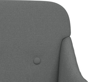 vidaXL Πάγκος Σκούρο Γκρι 110x76x80 εκ. Υφασμάτινος