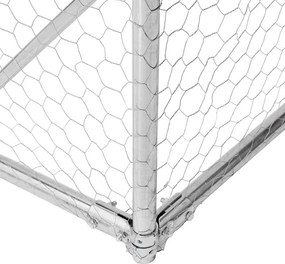 vidaXL Chicken Run 2,5x2x2,25 m Γαλβανισμένος χάλυβας