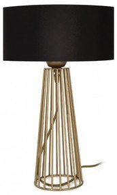 Επιτραπέζιο Φωτιστικό Filip 216726 E27 25x25x45cm Gold-Black Megapap Μέταλλο,Ύφασμα