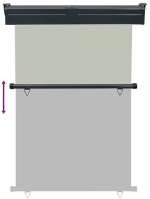 vidaXL Σκίαστρο Βεράντας Πλαϊνό Γκρι 125 x 250 εκ.