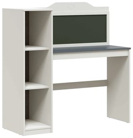 vidaXL Γραφείο Κιμωλίας με ράφι Λευκό και γκρι 120 x 45 x 118.5 εκ.