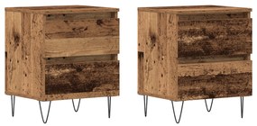 vidaXL Κομοδίνα 2 τμχ Παλιό Ξύλο 40x35x50 εκ. Συνθετικό Ξύλο