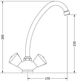 Μπαταρία νεροχύτη Milena μιας οπής