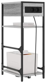 vidaXL Κομοδίνο Γκρι sonoma 40 x 27 x 76 εκ Επεξεργασμένο ξύλο